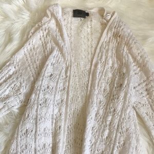 White open long sleeve sweater (fits like size M)